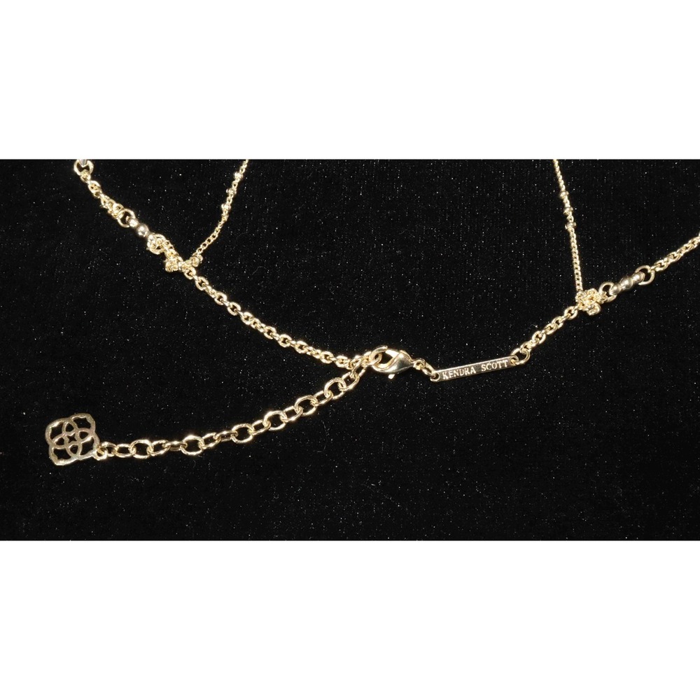 3 Kendra Scott Golt Tone Necklaces 28", 38" & 16" w/ 7" drop - Picture 5 of 11